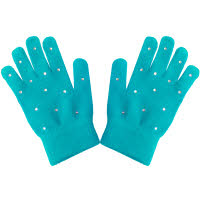 Handschoentjes met steentjes turquoiseblauw turquoise blauw