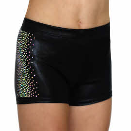 Zwart glansbroekje AB steentjes