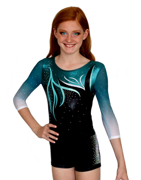 FS_Stardust_gaas_lange_mouwen_fairysports_gymnastics_leotards_petrol_sleeves_aqua_blauw_groen