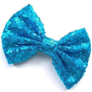 bow_blue_gymnastics_haarstrik_strik_turnen_gymnastiek_lichtblauw_turquoise_caribic_blauwe_haarspeld