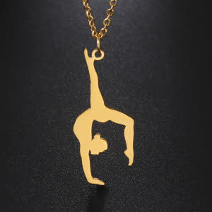 Amaxer Gymnastiekketting voor meisjes, roestvrij staal, gymnastiek