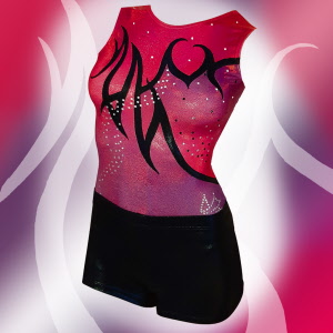 magneta_roze_rood_paars_ombre_turnpakjes_turnmaillot_turnen_gymnastiek_maillot_pakjes_nieuw_zwarte_lijnen