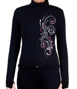schaatsvest_ny2_zwart_fleece_vest_schaatsen_kunstschaatsen_zwart_roze_pailletten